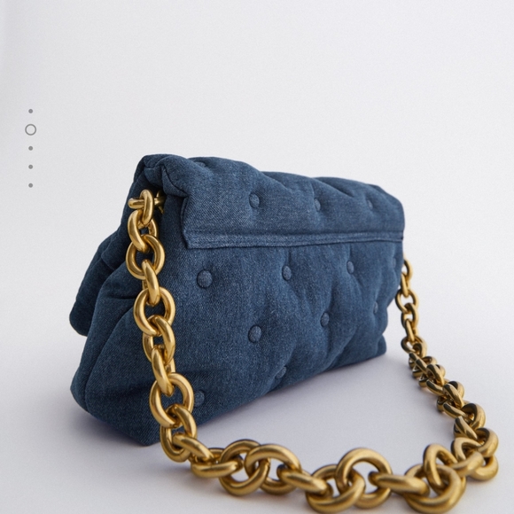 Zara quilted Denim crossbody bag - Picture 5 of 7